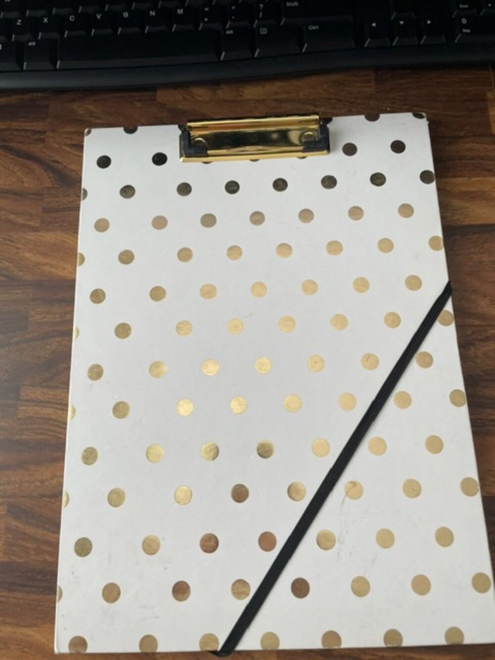 Dabney Lee Gold Dot Notepad Clipboard Porfolio